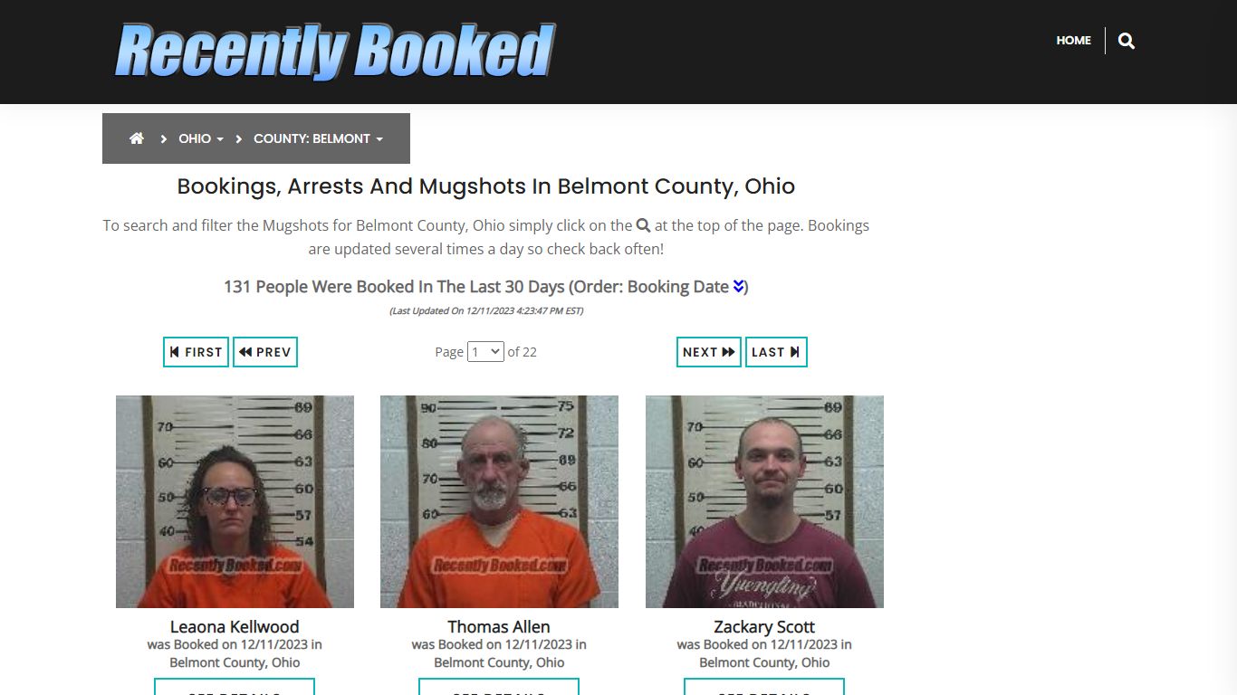 Recent bookings, Arrests, Mugshots in Belmont County, Ohio